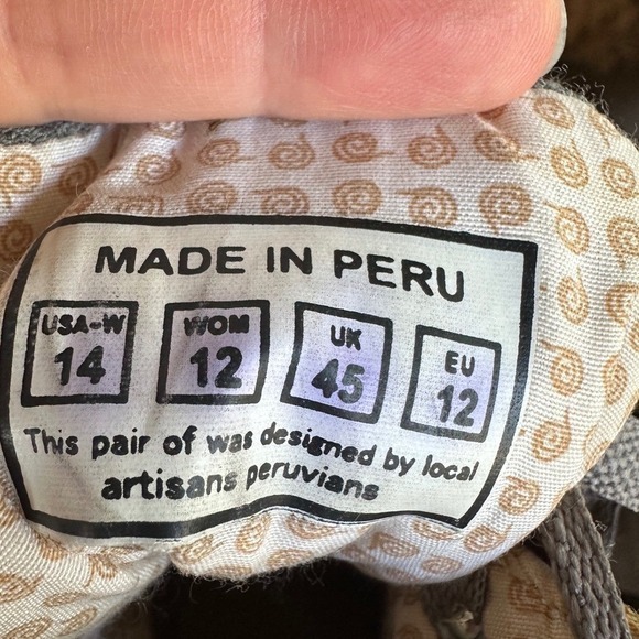 PachaMama High Top Sneakers Aztec Tribal‎ Print Canvas Sz Woman 14 or Men 12 - Picture 7 of 10